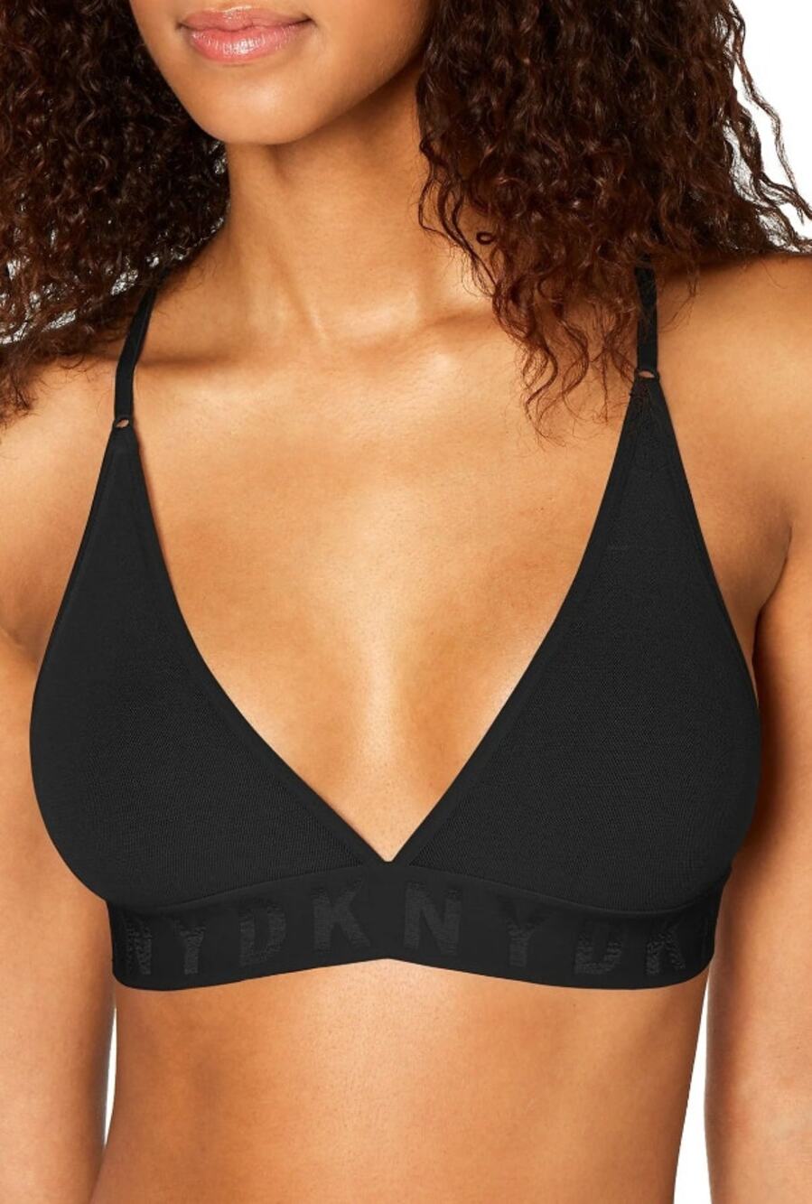 NEW  DKNY Women's Seamless Litewear Mesh Bralette Black Small